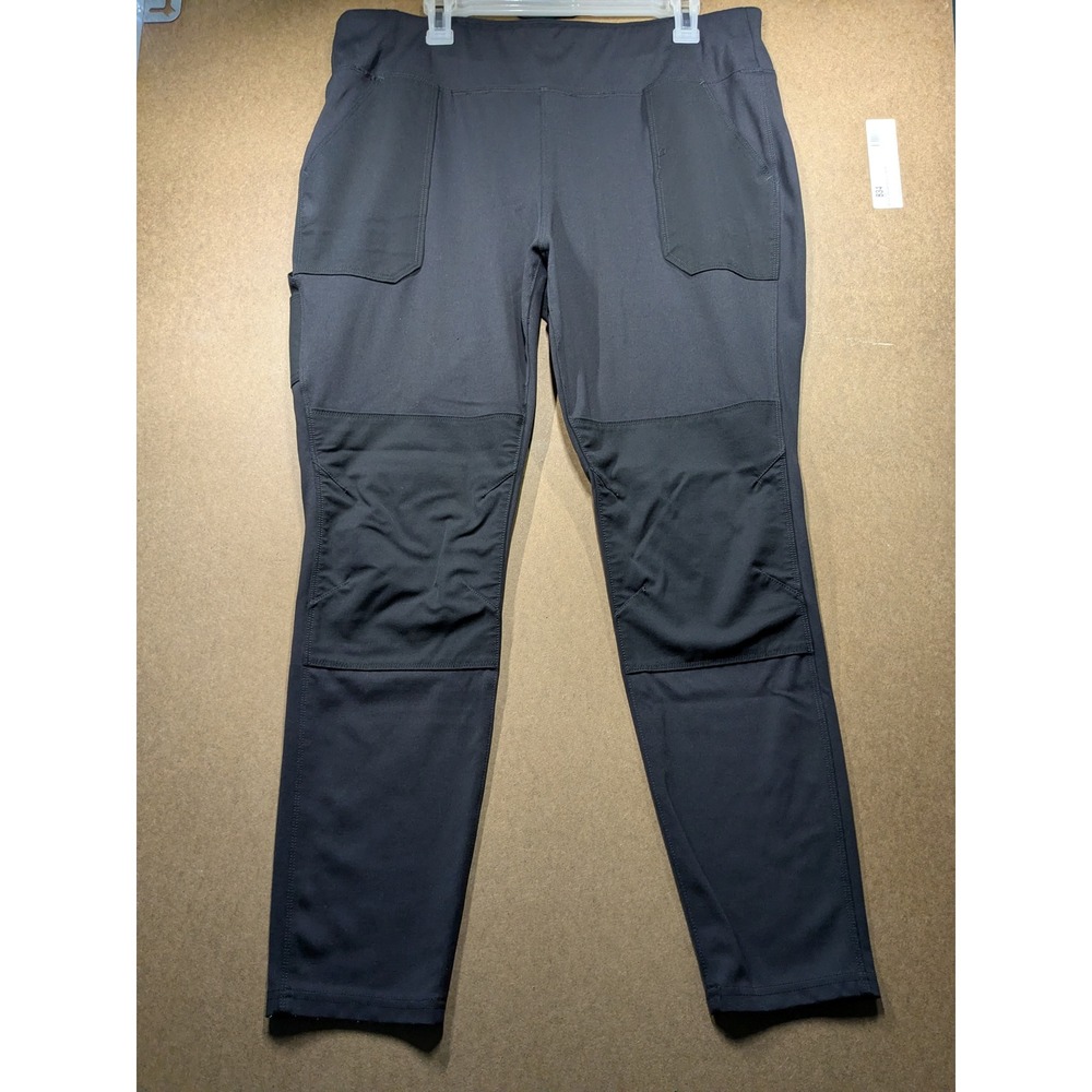Carhartt Force Women Black Fitted Utility Work Pants XL Regular Reinforced Knee